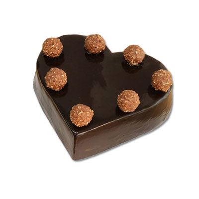 "Heart shape Ferrero Rocher chocolate cake - 1kg - Click here to View more details about this Product
